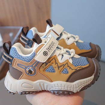 Παιδικά παπούτσια τρεξίματος για 1–3 ετών – άνω μέρος συνθετικό δέρμα, αναπνέοντα, ελαφριά και αντιολισθητικά, Velcro κλείσιμο, φθινόπωρο