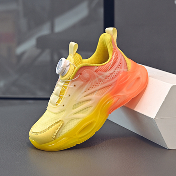 Παιδικά sneakers με δίχτυ, αναπνεύσιμο επάνω μέρος από ύφασμα, άνοιξη–φθινόπωρο, κορεάτικο στυλ, για παιδιά 4–16 ετών