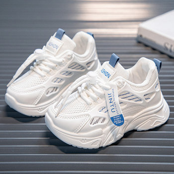 Παιδικά Παπούτσια Τρεξίματος με Δίκτυο στο Άνω, Ελαφριά, Σόλα Καουτσούκ, Ελαστική Ζώνη, Εκτύπωση Με Γράμματα