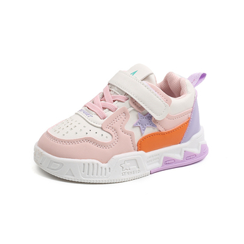 Bērnu Velcro kurpes – pretslīdēšana, izturīgas, PU augšdaļa, gumijas zole, zems augšdaļu profils, abstrakta raksts, pavasaris un rudens