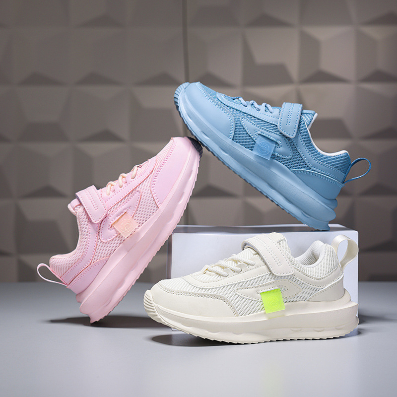 Dječje tenisice za trčanje s prozračnim mrežastim gornjim dijelom, lagane, Velcro kopčanje, EVA potplata, za uzrast 7–12 godina, unisex.