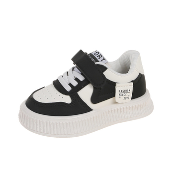 Bērnu sporta apavi ar Velcro aizdari, zemas augšdaļas, gumijas zole, augšdaļa no mākslīgā PU, iekšējā odere no mākslīgās ādas, korejiešu stils, pavasaris un rudens