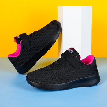 Παιδικά παπούτσια με πλέγμα για τρέξιμο, με σχέδιο καρτούν, διαπνέοντα, ελαφριά, κλείσιμο Velcro, για ηλικίες 7–16