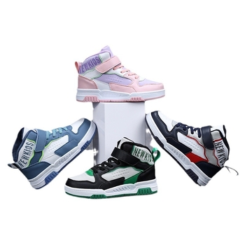 Bērnu ziemas augstas kurpes ar pūkaino iekšpusi, universālas, Velcro aizdare, bieza neslidīga zole