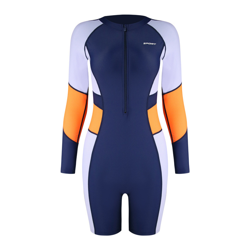 FQ νάιλον γυναικείος μακρυμάνικος костύμ για κατάδυση και σνόρκελ, αναπνεύσιμος, μοτίβο αντιστοίχισης χρωμάτων, για όλες τις εποχές