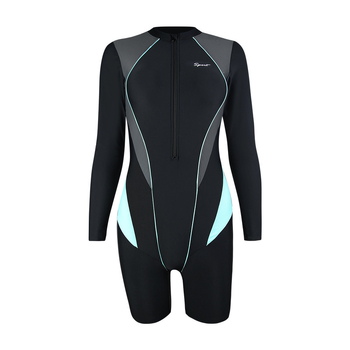 Μαγιό ολόσωμο με μακριά μανίκια, κάλυψη κοιλιάς, λεπτός σχεδιασμός, προστασία από τον ήλιο, ύφασμα νάιλον/πολυεστέρα