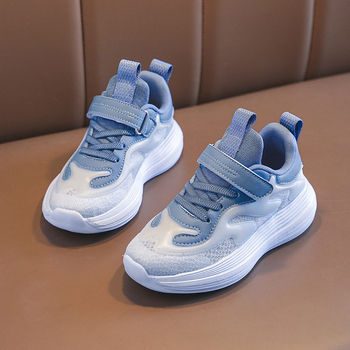 Αναπνεόμενα παιδικά αθλητικά παπούτσια με δίχτυ, unisex, επάνω μέρος από τεχνητό δέρμα, κατάλληλα για άνοιξη και φθινόπωρο, 4–16 ετών
