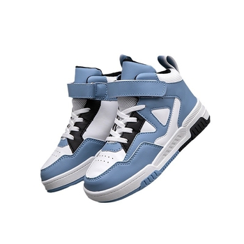 Παιδικά αθλητικά παπούτσια με διαπνοή και αδιάβροχο επάνω από τεχνητό PU, υψηλό άνω μέρος, Velcro κλείσιμο, σόλα TPR