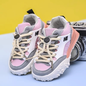 Παιδικά Παπούτσια για Νήπια και Παιδιά – Διαπνέον PU Άνω μέρος, Κούμπωμα με Πόρπη, Ελαφριά, Άνοιξη και Φθινόπωρο, Μοντέρνο σχέδιο με γράμματα