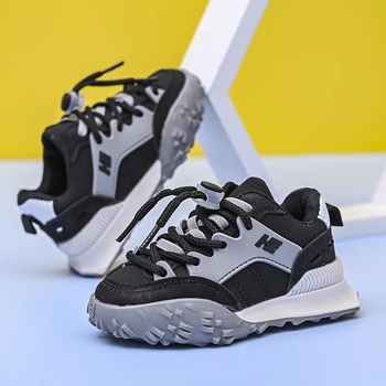 Παιδικά Παπούτσια για Νήπια και Παιδιά – Διαπνέον PU Άνω μέρος, Κούμπωμα με Πόρπη, Ελαφριά, Άνοιξη και Φθινόπωρο, Μοντέρνο σχέδιο με γράμματα