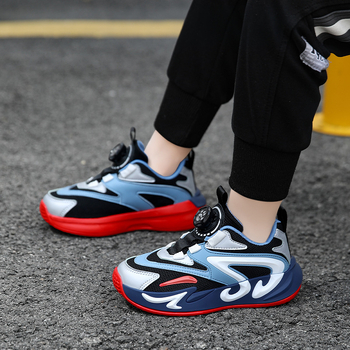 Παιδικά Παπούτσια Με Δίκτυο | Ελαφριά Καθημερινά Αθλητικά με Περιστρεφόμενο Κούμπωμα και EVA Σόλα