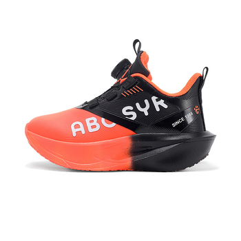 Unisex παιδικά αθλητικά παπούτσια με περιστρεφόμενη αγκράφα, επάνω μέρος από τεχνητό δέρμα, αδιάβροτα, ελαφριά, MD σόλα, για ηλικίες 4–16 ετών