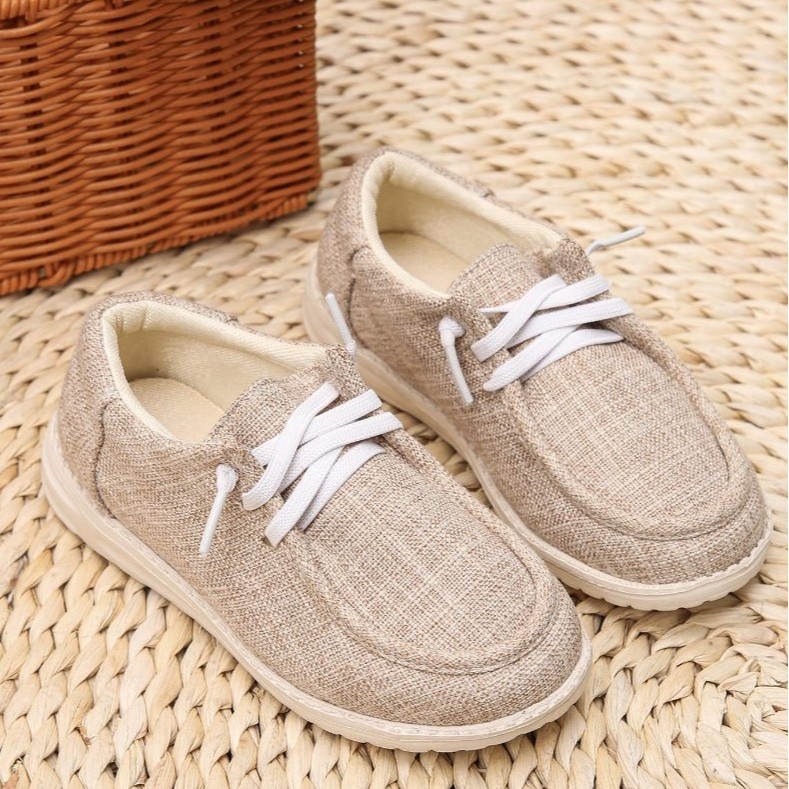 Vaikų slip-on sportbačiai, PU viršus, guminis padas, žemas kulkšnies dizainas, kvėpuojantys, anti-slydimo