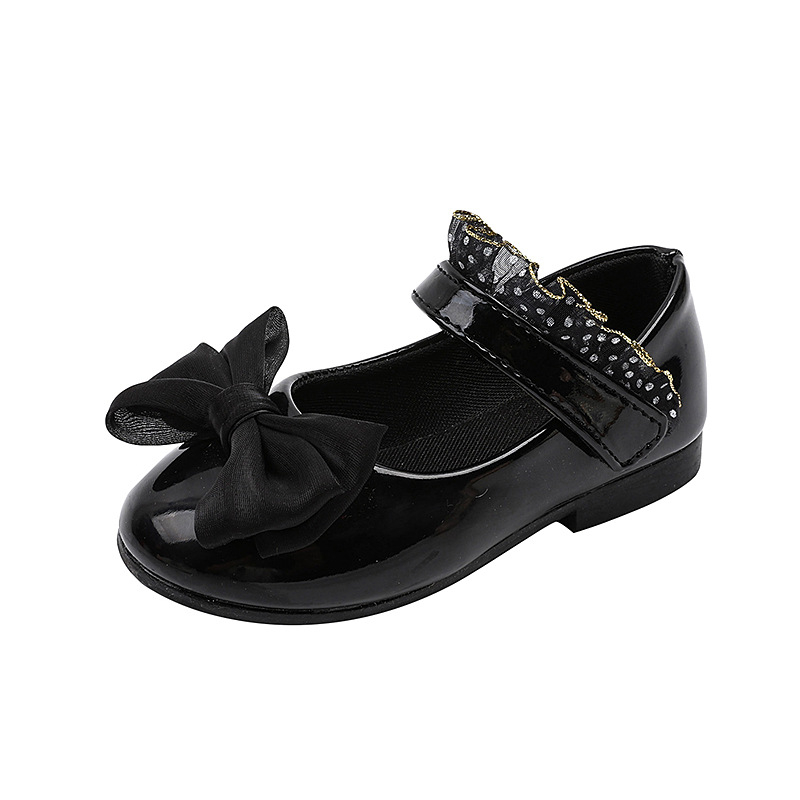 Lányoknak szóló hercegnőcipő Velcro zárás, PU felső rész, gumírozott talp, puha talp, tavasz–ősz