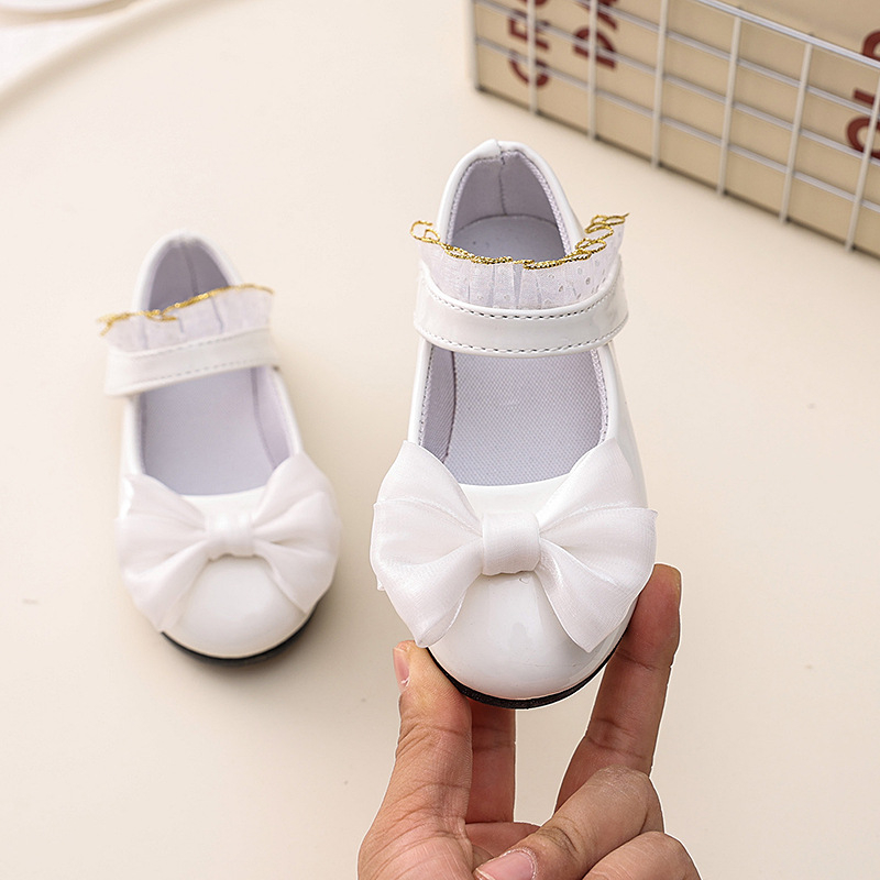 Lányoknak szóló hercegnőcipő Velcro zárás, PU felső rész, gumírozott talp, puha talp, tavasz–ősz