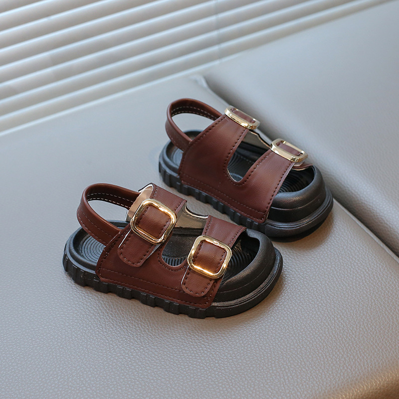 Za dječake retro casual sportske sandale s Velcro remenom, zatvorenog prsta, plažna obuća