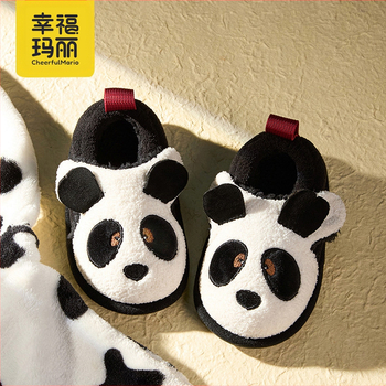 Happy Mary bērnu iekšējās čības, augšējais materiāls towel velvet, raksts dzīvnieku, zole no TPR, Velcro aizdare, vecums 1–6 gadi