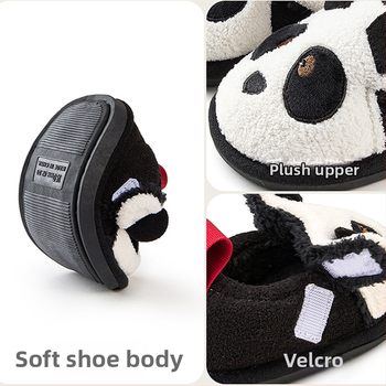 Happy Mary bērnu iekšējās čības, augšējais materiāls towel velvet, raksts dzīvnieku, zole no TPR, Velcro aizdare, vecums 1–6 gadi