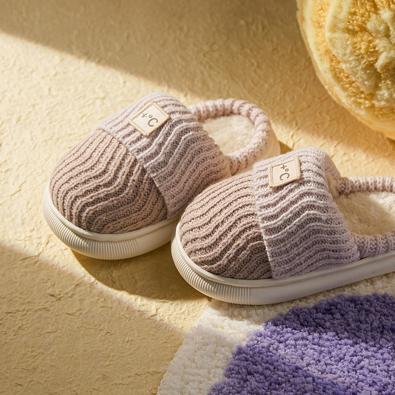 Unisex bērnu kokvilnas čības - ziemas iekšējās kurpes, adītais augšdaļa, PVC zole, pretslīdēšana, sānu šuves, japāņu stils, vecums 4-16 gadi