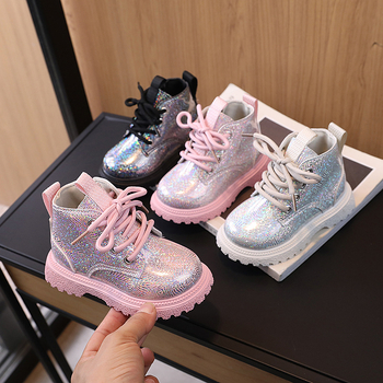 Gyerekeknek szóló Martin csizma lányoknak – felső rész szintetikus bőrből, oldalsó cipzár, alacsony szár, PVC talp, ősz–tavasz