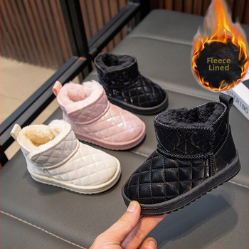 Bērnu potītes zābaki ar karikatūras stilu, fleece iekšējā odere un siltu kokvilnu, augšējais materiāls – sintētiskā āda, vecuma grupa 4-6 gadi