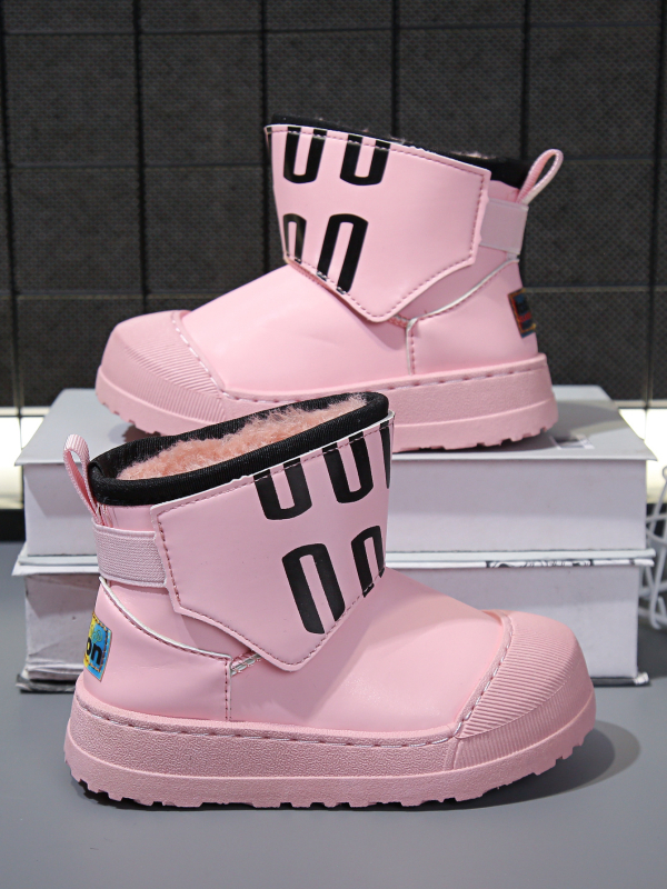 Bērnu ziemas zābaki līdz potītēm no mākslīgās ādas, meitenēm, 4–16 gadi, ikdienas stils