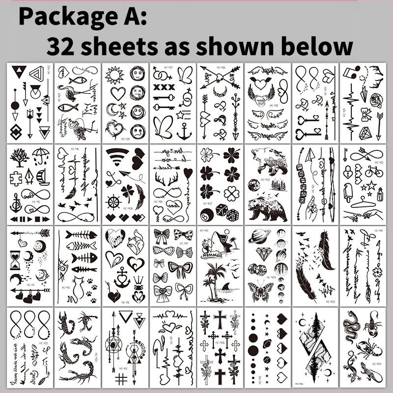 Autocolante temporare de tatuaj pentru bărbați și femei, impermeabile, personalizate, cu transfer de apă, categorie geometrică, origine Guangdong.