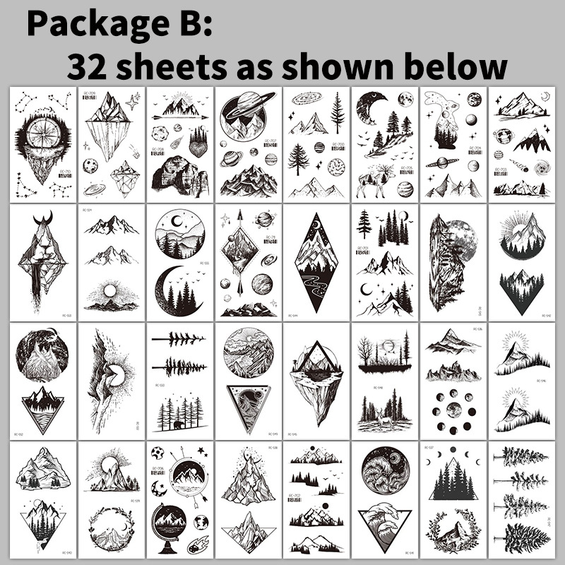 Autocolante temporare de tatuaj pentru bărbați și femei, impermeabile, personalizate, cu transfer de apă, categorie geometrică, origine Guangdong.