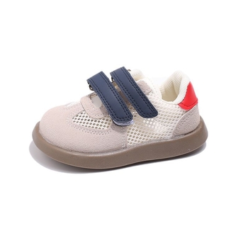 Bērnu elpojošas tīklveida kurpes ar PU vampu, gumijas zole, zems profils, Velcro sprādze