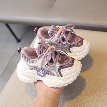 Παιδικά παπούτσια τρεξίματος με επάνω μέρος από δίχτυ, αεριζόμενα, αντιολισθητική σόλα, κούμπωμα Velcro, κατάλληλα για άνοιξη και φθινόπωρο