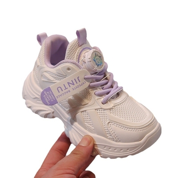 Παιδικά παπούτσια PU+mesh πάνω μέρος, διαπνοή, ελαφριά, αντιολισθητική σόλα από καουτσούκ, για ηλικίες 4–16