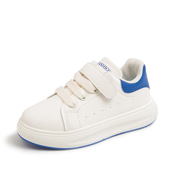 Παιδικά casual sneakers με επάνω μέρος από τεχνητό δέρμα, ελαφριά, αντιολισθητικά, ανθεκτικά στη φθορά, κλείσιμο Velcro.