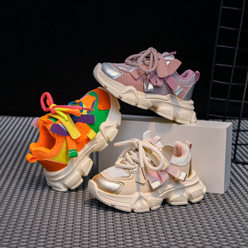 Παιδικά Παπούτσια σε στυλ Dad Shoes | PU επάνω μέρος, Velcro κλείσιμο, καουτσούκ σόλα | Ningqiupi