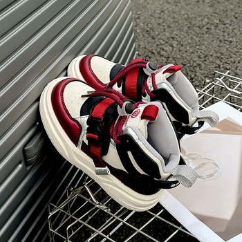 Unisex παιδικά αθλητικά παπούτσια για τρέξιμο, ελαφριά, αντιολισθητική σόλα, επάνω μέρος από συνθετικό δέρμα, κλείσιμο Velcro