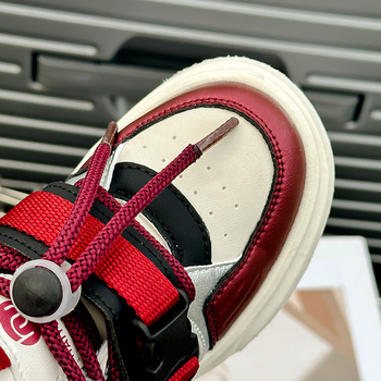 Unisex παιδικά αθλητικά παπούτσια για τρέξιμο, ελαφριά, αντιολισθητική σόλα, επάνω μέρος από συνθετικό δέρμα, κλείσιμο Velcro