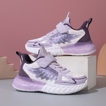 Αθλητικά παπούτσια για κορίτσια 1–3 ετών με Velcro, άνω μέρος από συνθετικό δέρμα, EVA σόλα, ανθεκτικά στη φθορά, φθινόπωρο 2024