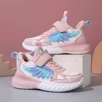 Αθλητικά παπούτσια για κορίτσια 1–3 ετών με Velcro, άνω μέρος από συνθετικό δέρμα, EVA σόλα, ανθεκτικά στη φθορά, φθινόπωρο 2024