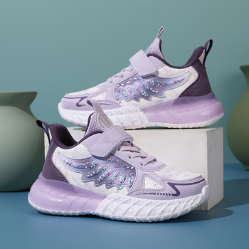 Αθλητικά παπούτσια για κορίτσια 1–3 ετών με Velcro, άνω μέρος από συνθετικό δέρμα, EVA σόλα, ανθεκτικά στη φθορά, φθινόπωρο 2024