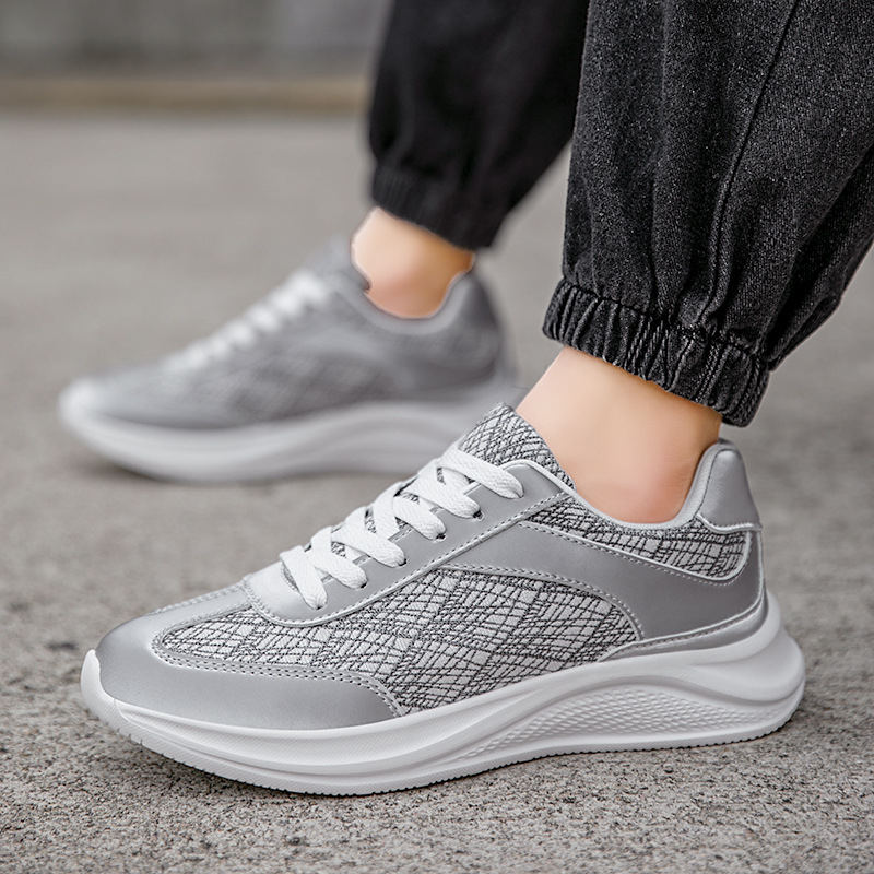 Pantofi sport casual unisex - partea superioară din plasă, talpă MD ușoară, anti-derapant, șireturi (partea superioară din plasă; talpă MD; anti-derapant; șireturi)