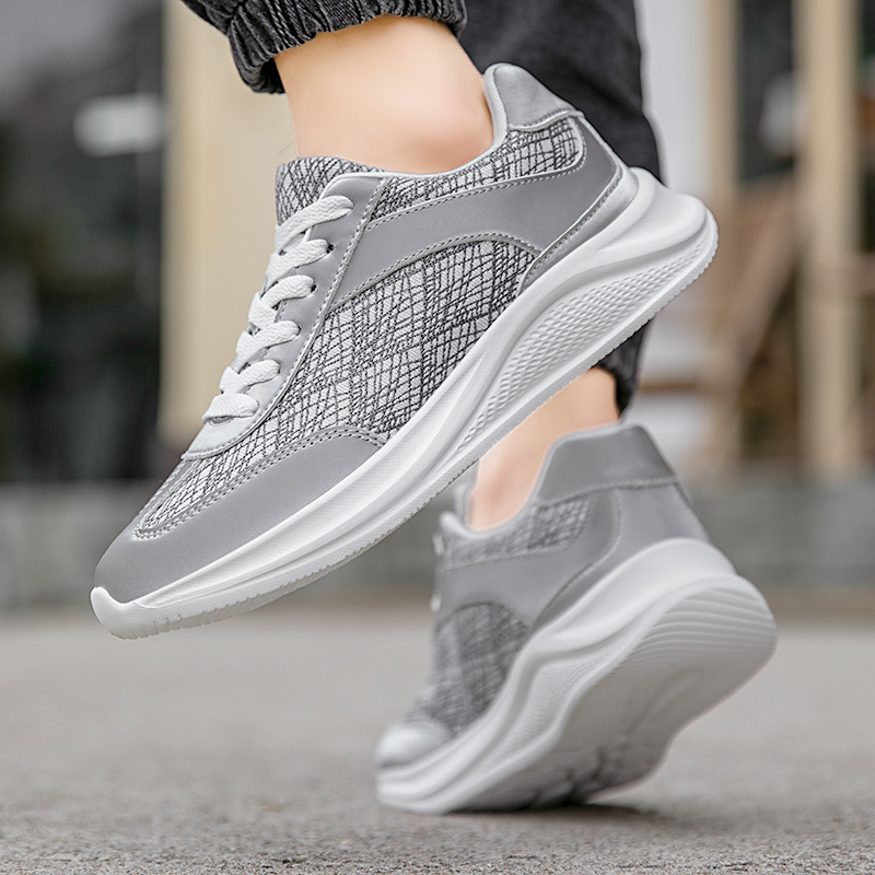 Pantofi sport casual unisex - partea superioară din plasă, talpă MD ușoară, anti-derapant, șireturi (partea superioară din plasă; talpă MD; anti-derapant; șireturi)