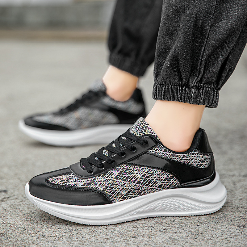 Pantofi sport casual unisex - partea superioară din plasă, talpă MD ușoară, anti-derapant, șireturi (partea superioară din plasă; talpă MD; anti-derapant; șireturi)