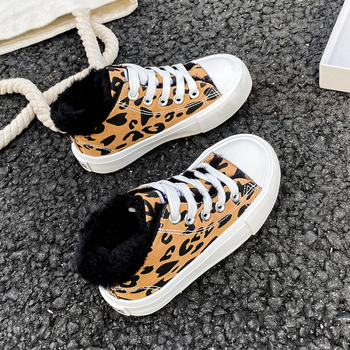 Auduma bērnu apavi ar augstu augšdaļu un flīsa iekšējā odere, biezas ziemas kurpes ar gumijas zoli, 4–12 gadu vecumam