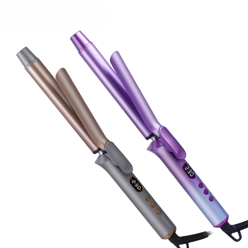 Matu curling vārpsta ar keramikas apkures elementu, 65W, 100-240V, digitālais displejs ar temperatūras kontroli, HATTEKER