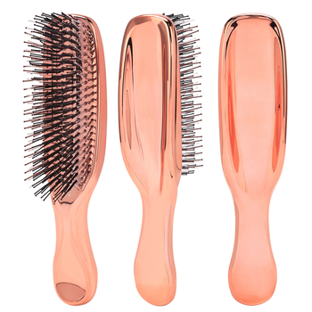 Wangxin elektroplatált ABS hajkefe nedves és száraz használatra – simítás, masszázs, fejbőr tisztítása, antistatikus