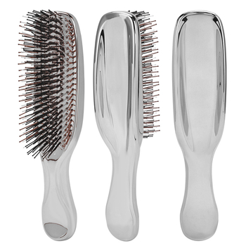 Wangxin elektroplatált ABS hajkefe nedves és száraz használatra – simítás, masszázs, fejbőr tisztítása, antistatikus