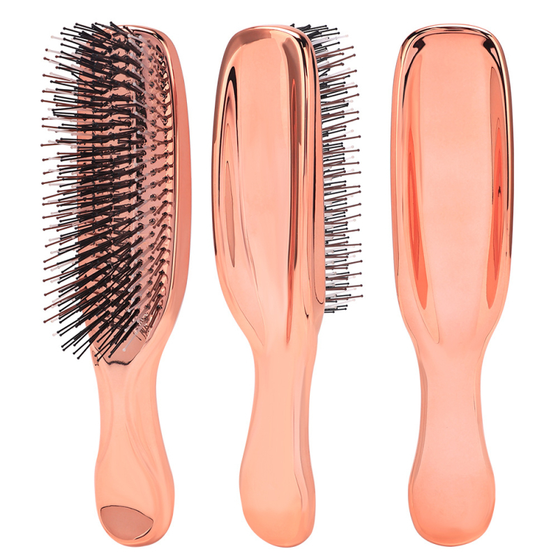 Wangxin elektroplatált ABS hajkefe nedves és száraz használatra – simítás, masszázs, fejbőr tisztítása, antistatikus