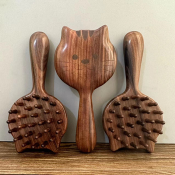 Дървен масажен гребен от палисандрово дърво, Seven Grazing, произход Dongyang, за обикновени потребители