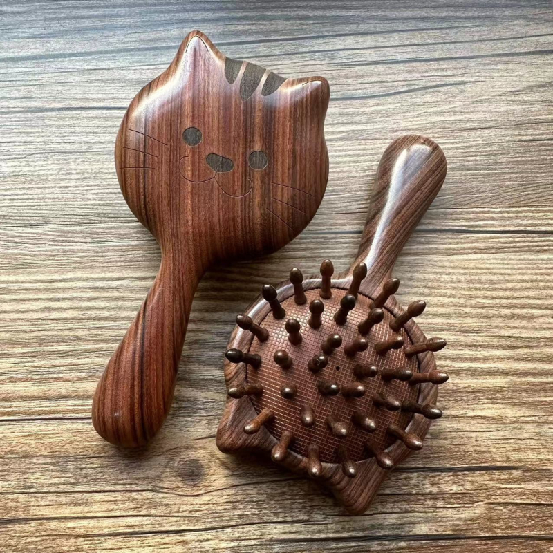 Дървен масажен гребен от палисандрово дърво, Seven Grazing, произход Dongyang, за обикновени потребители