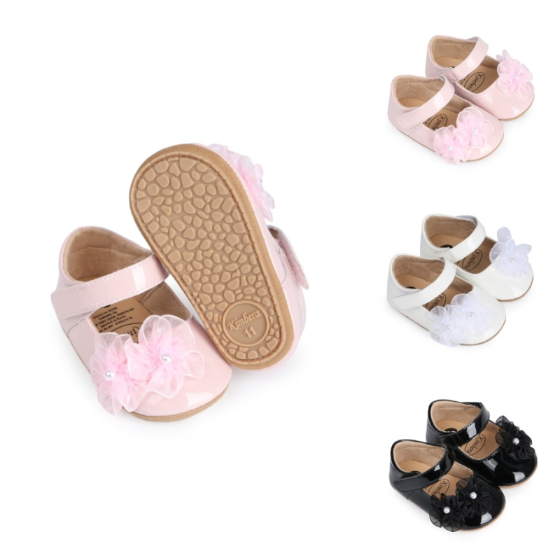 Cipele za bebe 6–12 mjeseci – gumeni potplat, zatvaranje na Velcro, prozračne, protuklizne, stil princeze