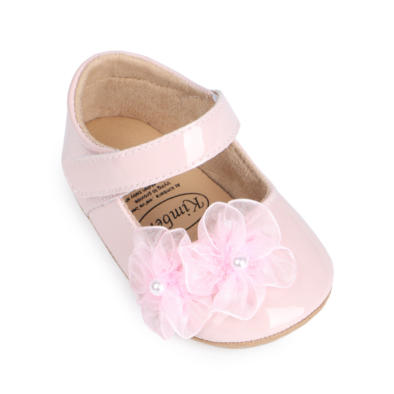 Cipele za bebe 6–12 mjeseci – gumeni potplat, zatvaranje na Velcro, prozračne, protuklizne, stil princeze